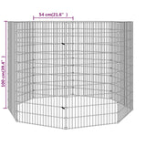 Free Range Animal Enclosure 8-Panel 54x100 cm Galvanised Iron - Low Angle