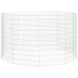 Free Range Animal Enclosure 10-Panel 54x100 cm Galvanised Iron - Side View