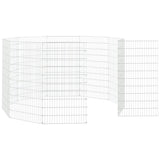 Free Range Animal Enclosure 10-Panel 54x100 cm Galvanised Iron - 45-Degree Angle