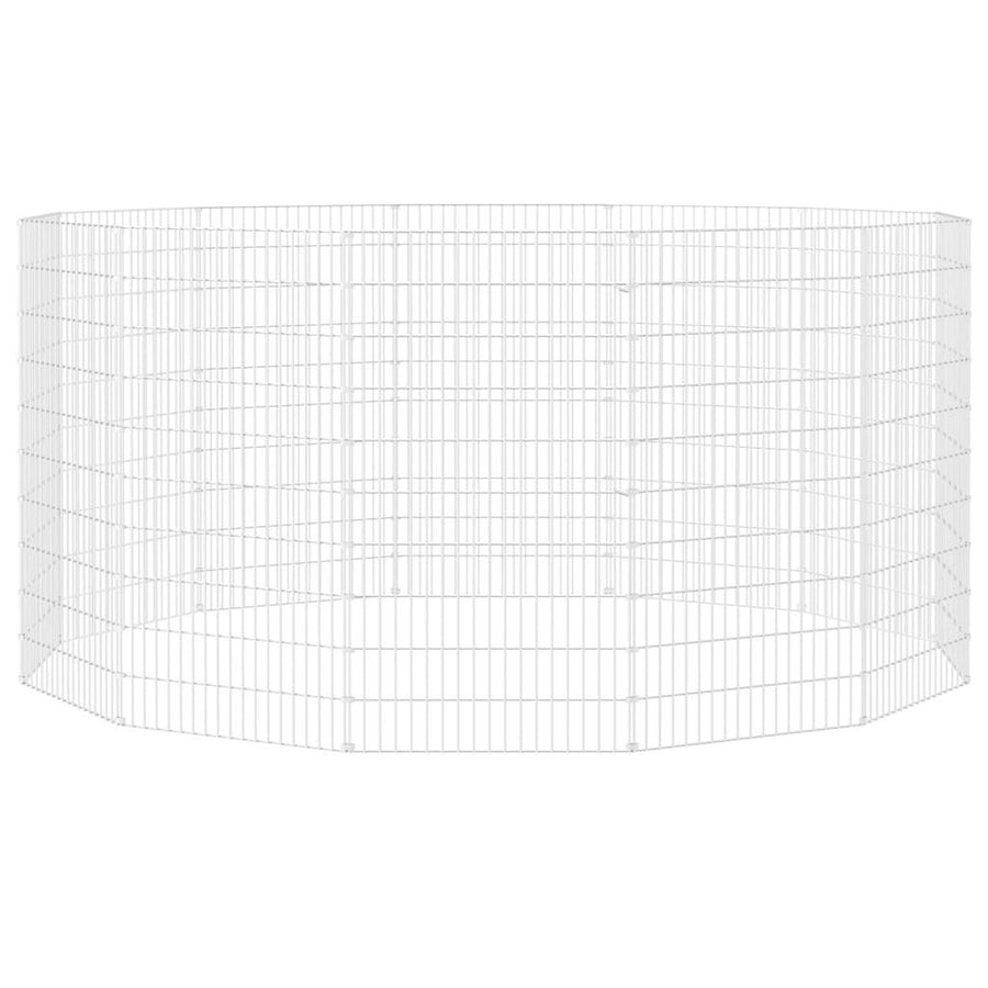 Free Range Animal Enclosure 12-Panel 54x100 cm Galvanised Iron