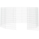Free Range Animal Enclosure 12-Panel 54x100 cm Galvanised Iron - 45-Degree Angle