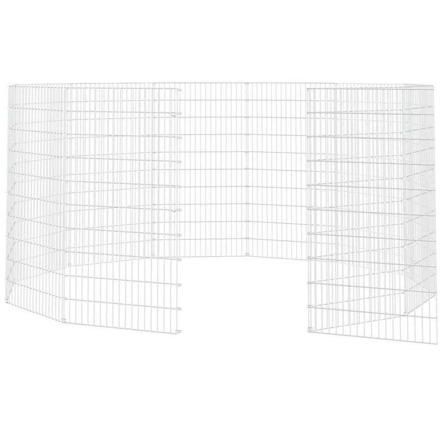 Free Range Animal Enclosure 12-Panel 54x100 cm Galvanised Iron
