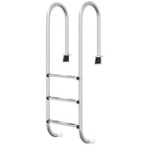 Pool Ladder 54x38x158 cm 304 Stainless Steel - Front View