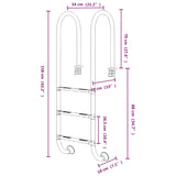 Pool Ladder 54x38x158 cm 304 Stainless Steel