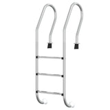 Pool Ladder 54x38x158 cm 304 Stainless Steel - Front View