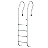 Pool Ladder 54x38x211 cm 304 Stainless Steel - Front View