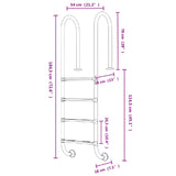 Pool Ladder 54x38x184.5 cm 304 Stainless Steel