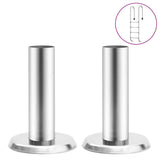 Pool Ladder Handrail Brackets 2 pcs 304 Stainless Steel - Top-Down View