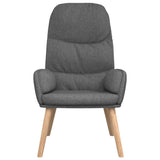 Relaxing Chair with a Stool Light Grey Fabric - Close-Up Angle