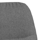 Relaxing Chair with a Stool Light Grey Fabric