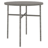 3 Piece Garden Dining Set Poly Rattan Grey - 45-Degree Angle