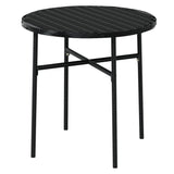 3 Piece Garden Dining Set Poly Rattan Black - 45-Degree Angle