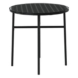 3 Piece Garden Dining Set Poly Rattan Black - Rear View
