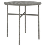 3 Piece Garden Dining Set Poly Rattan Grey - 45-Degree Angle