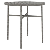 3 Piece Garden Dining Set Poly Rattan Grey - 45-Degree Angle