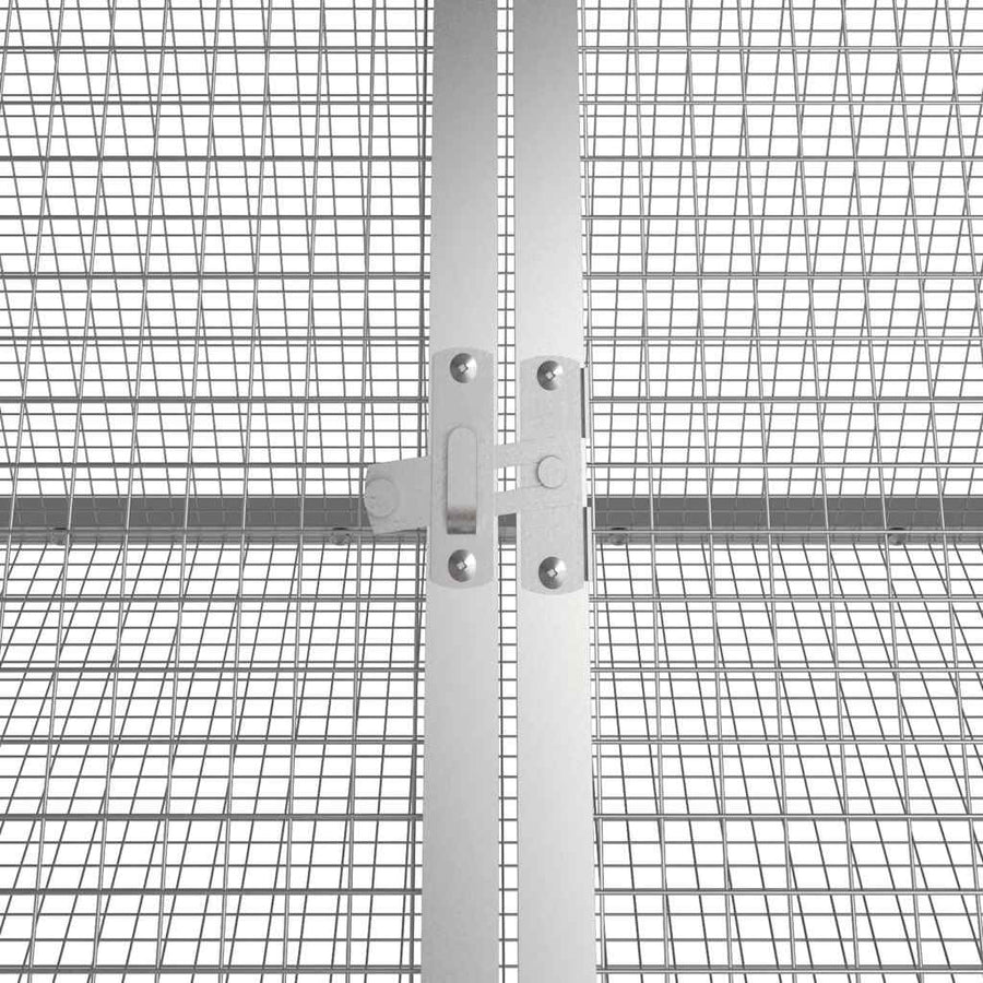 Rabbit Cage Grey 201.5x80.5x71 cm Galvanised Steel