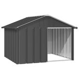 Dog House Anthracite 116.5x103x81.5 cm Galvanised Steel - Front View