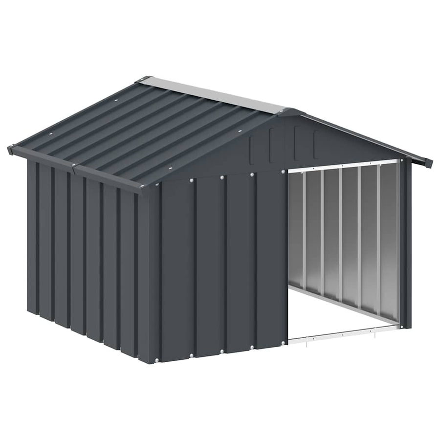 Dog House Anthracite 116.5x103x81.5 cm Galvanised Steel