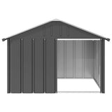 Dog House Anthracite 116.5x103x81.5 cm Galvanised Steel - Side View
