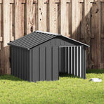 Dog House Anthracite 116.5x103x81.5 cm Galvanised Steel