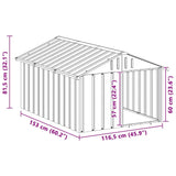 Dog House Anthracite 116.5x153x81.5 cm Galvanised Steel - Extra Image