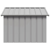 Dog House Grey 116.5x103x81.5 cm Galvanised Steel - Top-Down View
