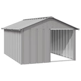Dog House Grey 116.5x153x81.5 cm Galvanised Steel - Front View