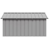 Dog House Grey 116.5x153x81.5 cm Galvanised Steel - Top-Down View
