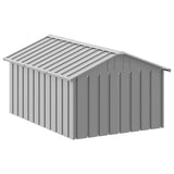 Dog House Grey 116.5x153x81.5 cm Galvanised Steel - Close-Up Angle