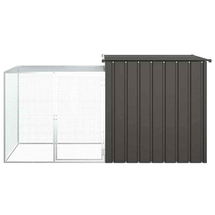 Chicken Cage Anthracite 200x91x100 cm Galvanised Steel