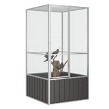 Bird Cage Anthracite 111x107x211.5 cm Galvanised Steel - Front View