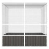 Bird Cage Anthracite 213.5x217.5x211.5 cm Galvanised Steel - Top-Down View