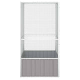 Bird Cage Grey 111x107x211.5 cm Galvanised Steel - Top-Down View