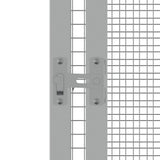 Bird Cage Grey 111x107x211.5 cm Galvanised Steel - 45-Degree Angle