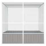 Bird Cage Grey 213.5x217.5x211.5 cm Galvanised Steel