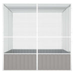 Bird Cage Grey 213.5x217.5x211.5 cm Galvanised Steel