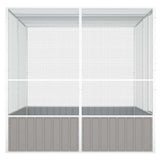 Bird Cage Grey 213.5x217.5x211.5 cm Galvanised Steel - Top-Down View