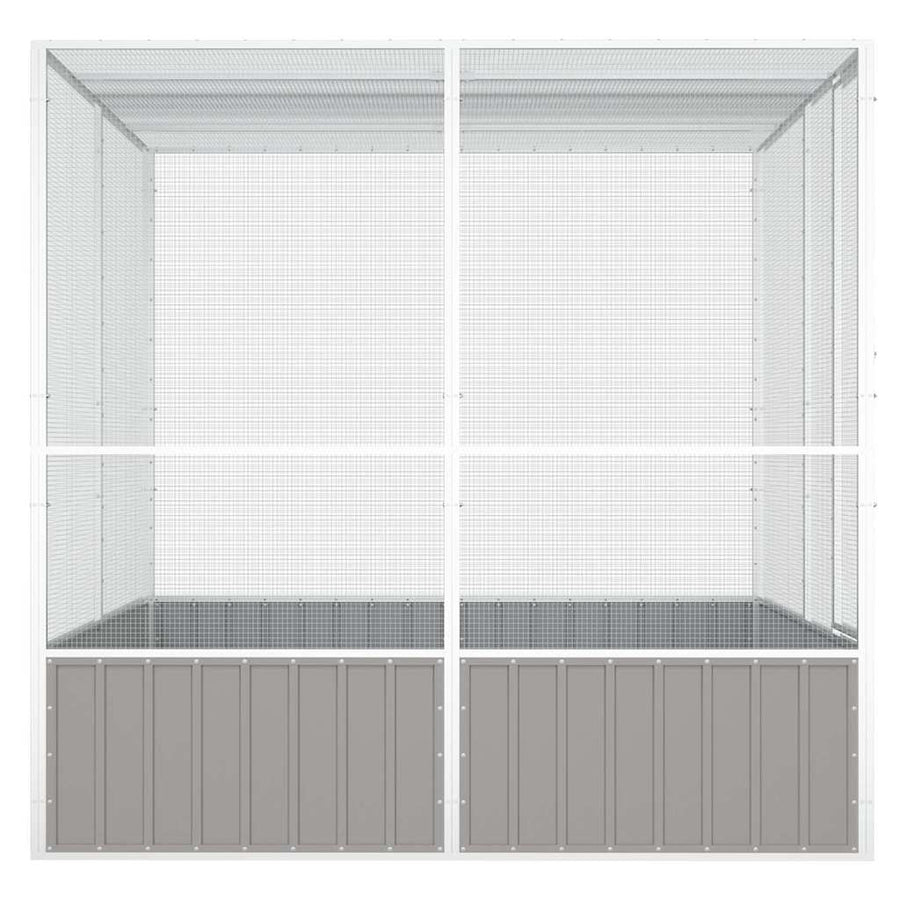Bird Cage Grey 213.5x217.5x211.5 cm Galvanised Steel