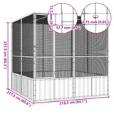 Bird Cage Grey 213.5x217.5x211.5 cm Galvanised Steel