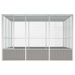 Bird Cage Grey 302.5x324.5x211.5 cm Galvanised Steel
