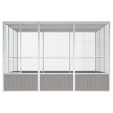 Bird Cage Grey 302.5x324.5x211.5 cm Galvanised Steel - Side View