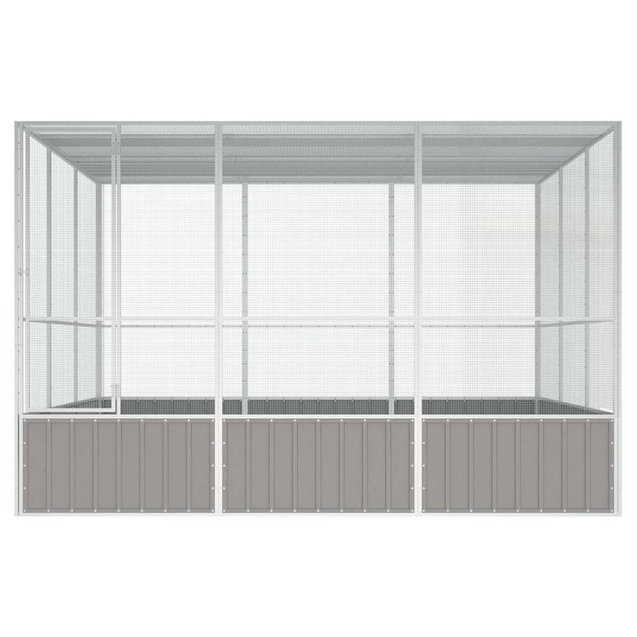 Bird Cage Grey 302.5x324.5x211.5 cm Galvanised Steel