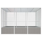 Bird Cage Grey 302.5x324.5x211.5 cm Galvanised Steel