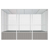 Bird Cage Grey 302.5x324.5x211.5 cm Galvanised Steel - Top-Down View