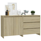 2 Piece Sideboard Sonoma Oak Engineered Wood - Side View