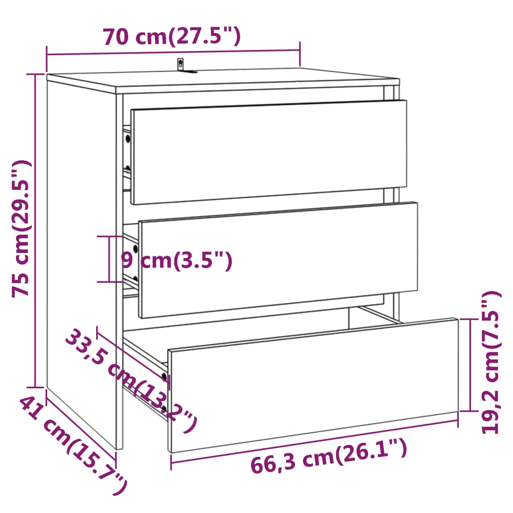2 Piece Sideboard High Gloss White Engineered Wood