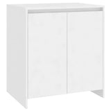 3 Piece Sideboard White Engineered Wood - 45-Degree Angle