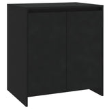 3 Piece Sideboard Black Engineered Wood - 45-Degree Angle