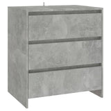 3 Piece Sideboard Concrete Grey Engineered Wood - Top-Down View