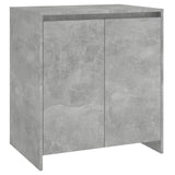 3 Piece Sideboard Concrete Grey Engineered Wood - 45-Degree Angle